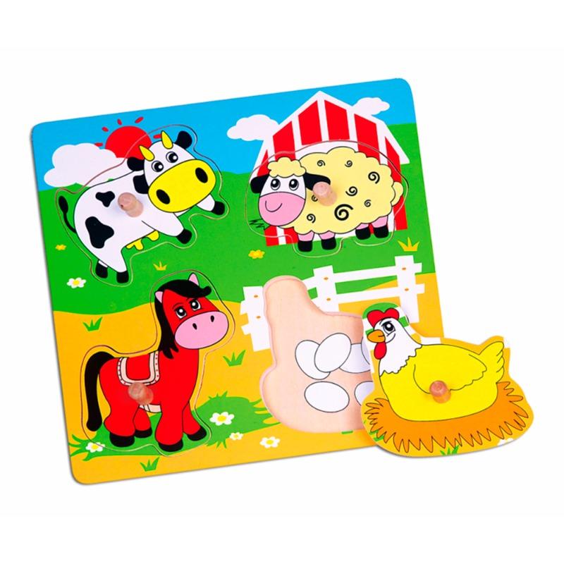 VIGA Flat Puzzle Farm Animals