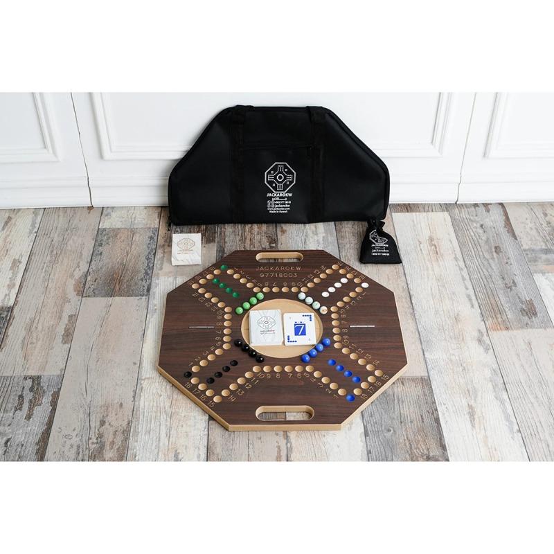 Jackaro for 4 Players Eight Ribs and Numbered Brown Board - 4 Players
