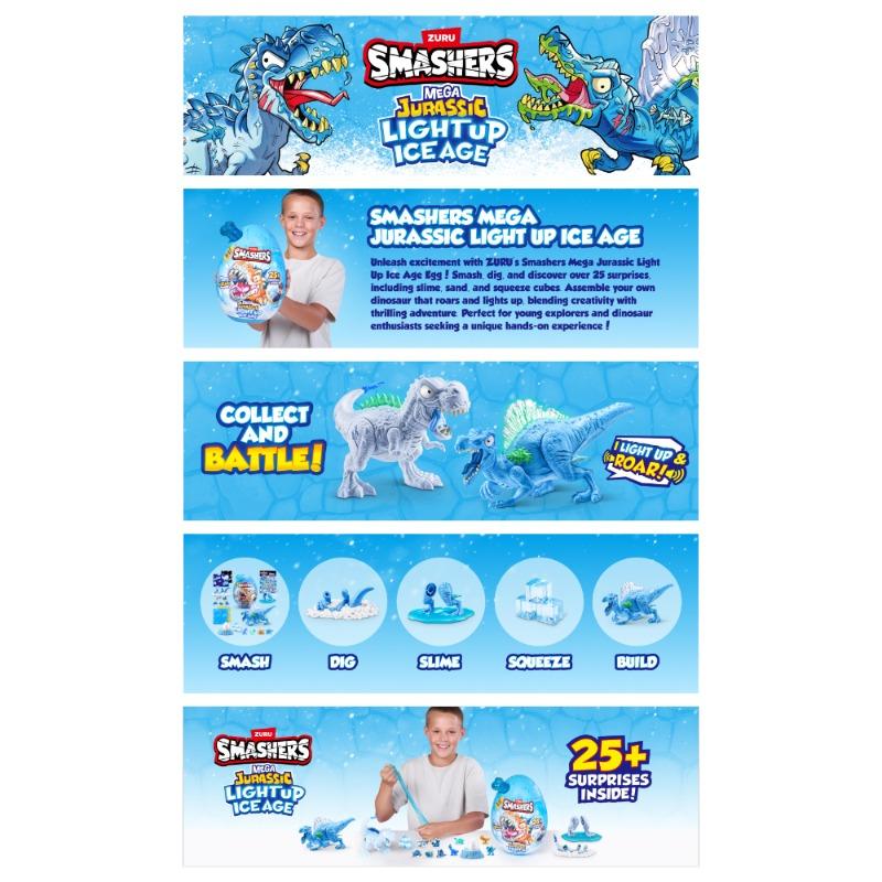Smasher Dino Ice Age Light Up Mega Egg (S1)