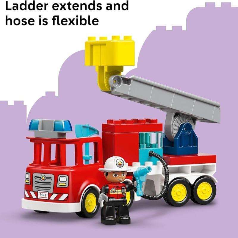 Lego Fire Truck With Hose And Firefighter 10473