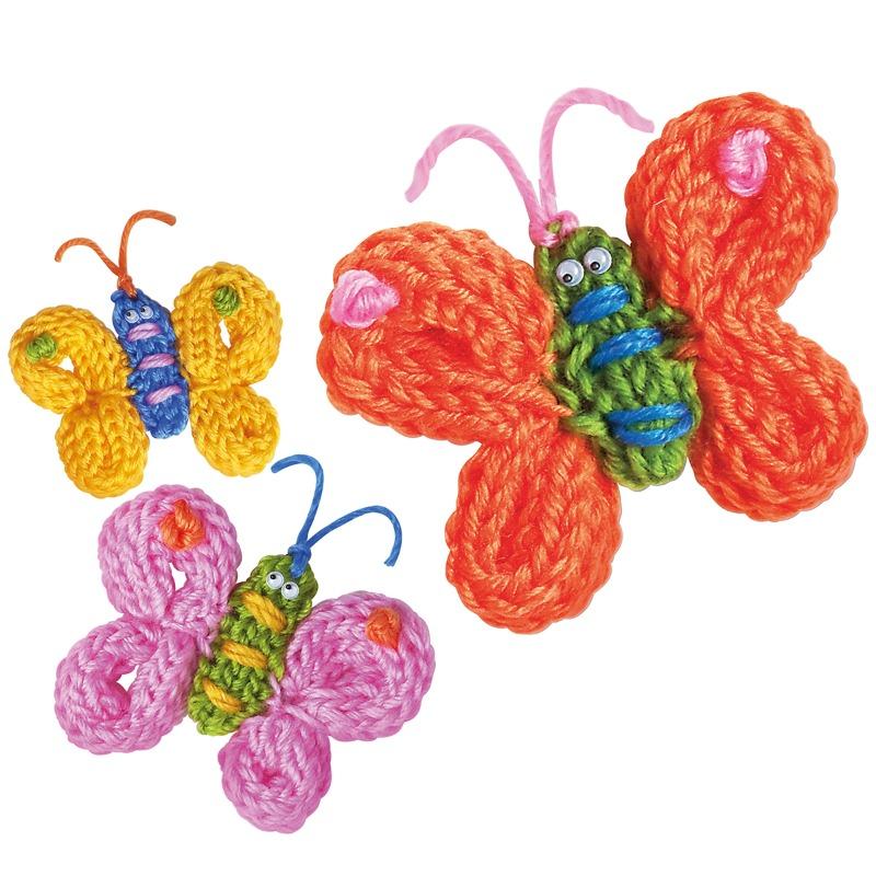 4M Little Craft Spool Knit Butterflies Kit