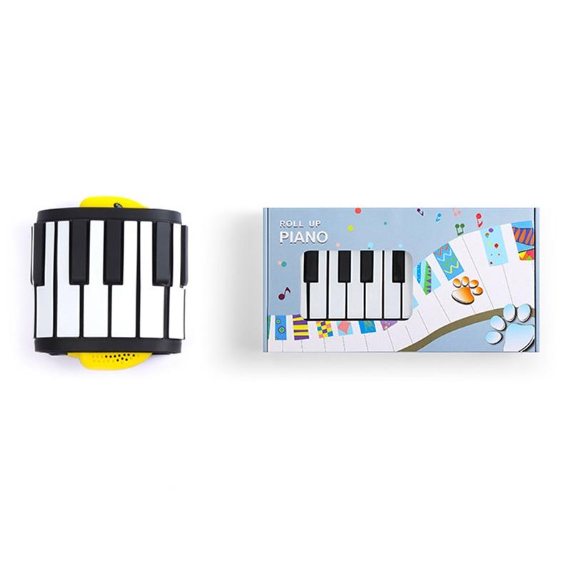 Roll Up Piano - White