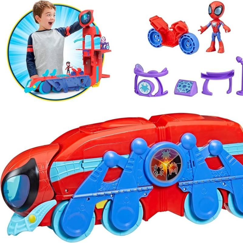 Spidey and His Amazing Friends- Spider Crawl-R HQ 2-in-1 Playset