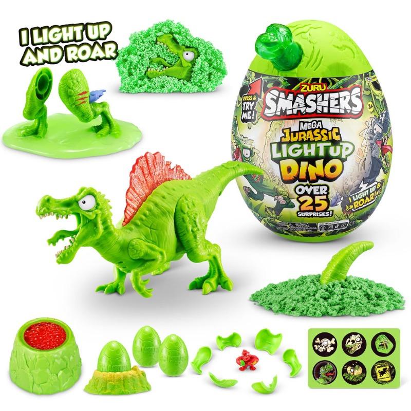 Smasher Mega Dino Combo 2pk Dino Island + Jurassic Light Up Dino Egg