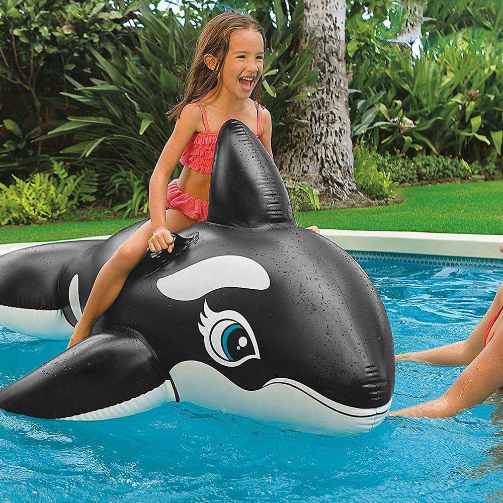 Bestway Black N White Whale Ride On