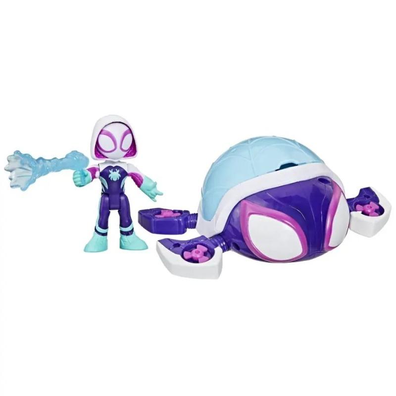 Marvel Spidey and His Amazing Friends – Water-Webs Ghost Turtle Submarine & Action Figure - 3-Inch