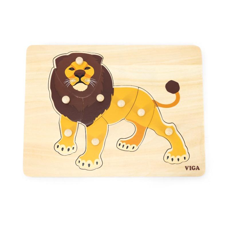 VIGA Montessori Puzzle - Lion