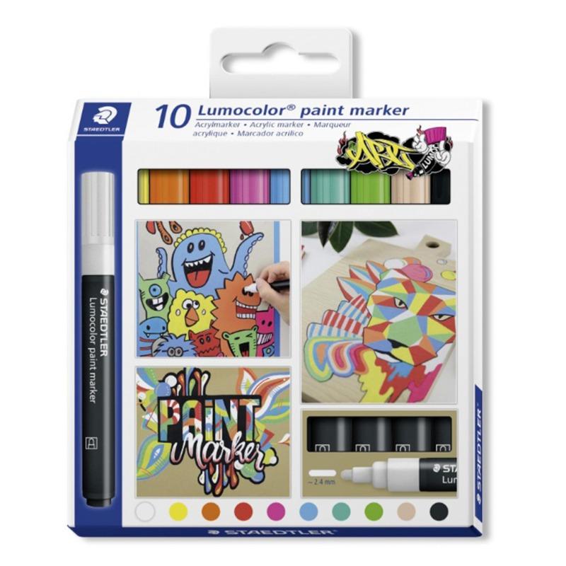 Staedtler Lumocolor Chalk Marker Round Nib 10 Pcs