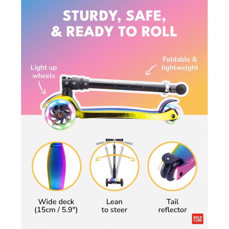 BOLDCUBE 3 Wheel Scooter Big Fold Electro Dark Night