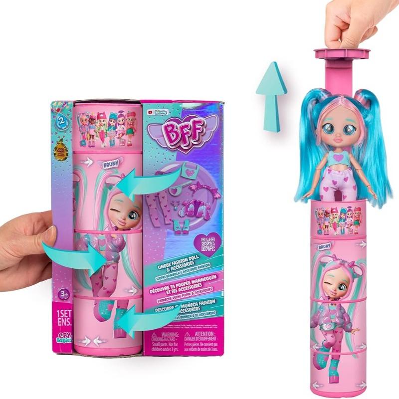 Cry Babies BFF Bruny Fashion Doll with 8 Surprises