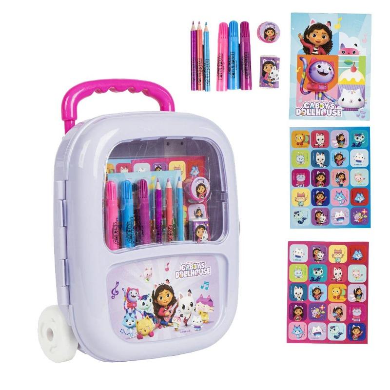 Gabbys Doll House Trolley Colorable Stationery Set