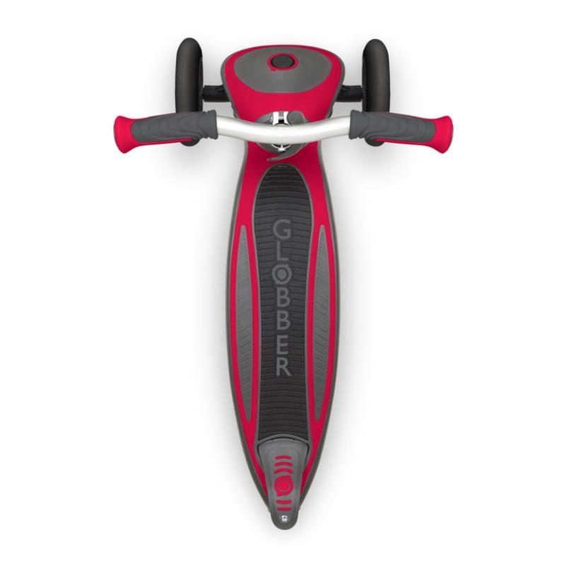 Globber Master Kids Scooter - Adjustable Foldable 3-Wheel Ride On - New Red