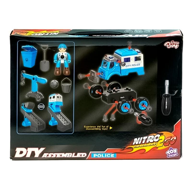 Nitro2Go Assembling Car Set Police - 11pcs