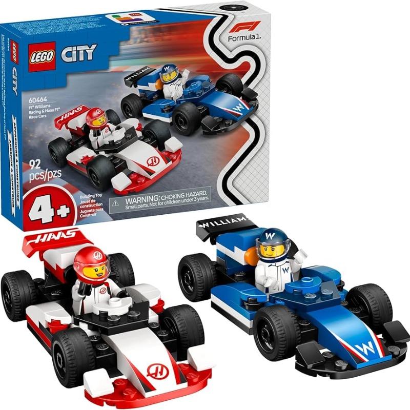 Lego City F1 Williams Racing & Haas Race Cars Vehicle Toy Set 60464