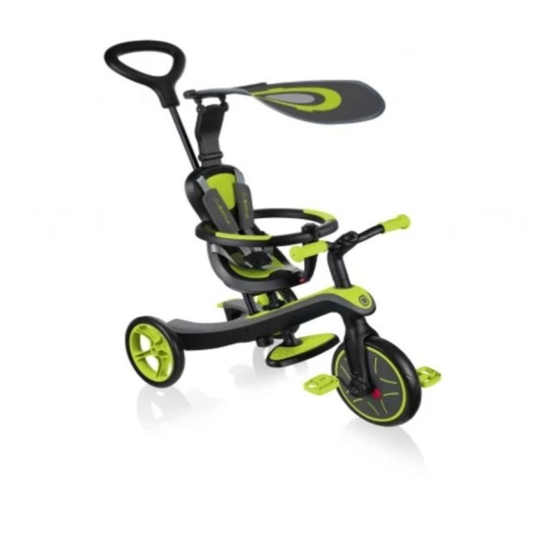 Globber Explorer Trike 4-in-1 Convertible Kids Tricycle – Lime Green