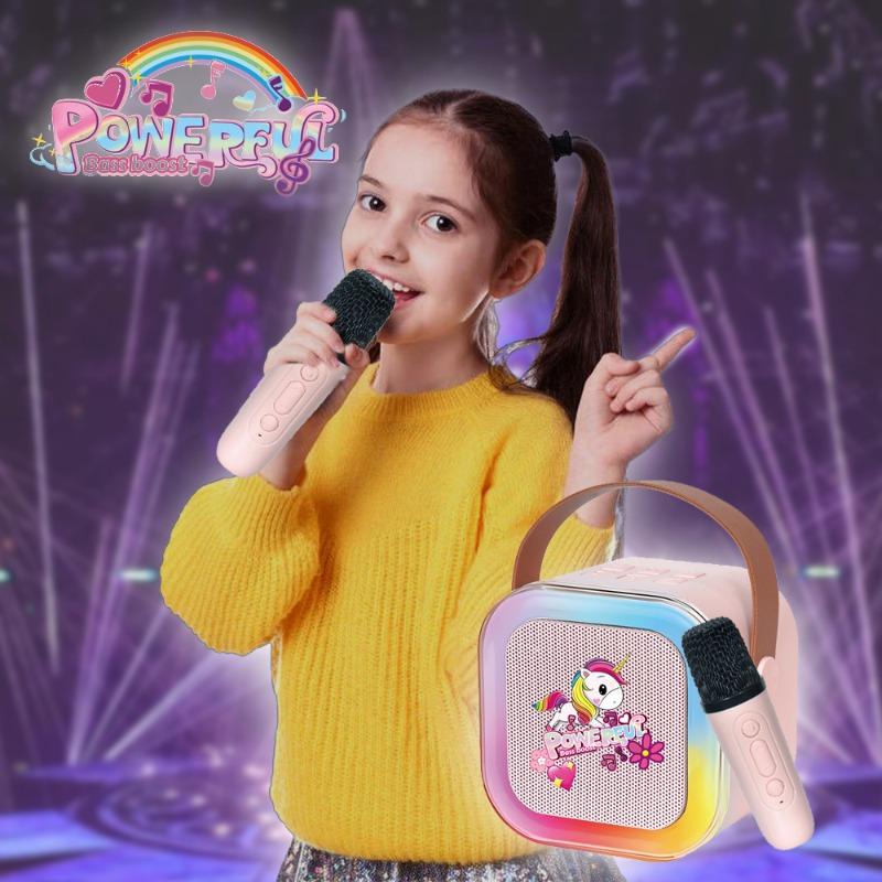 Unicorn Bluetooth Karaoke Microphone with LED Speaker