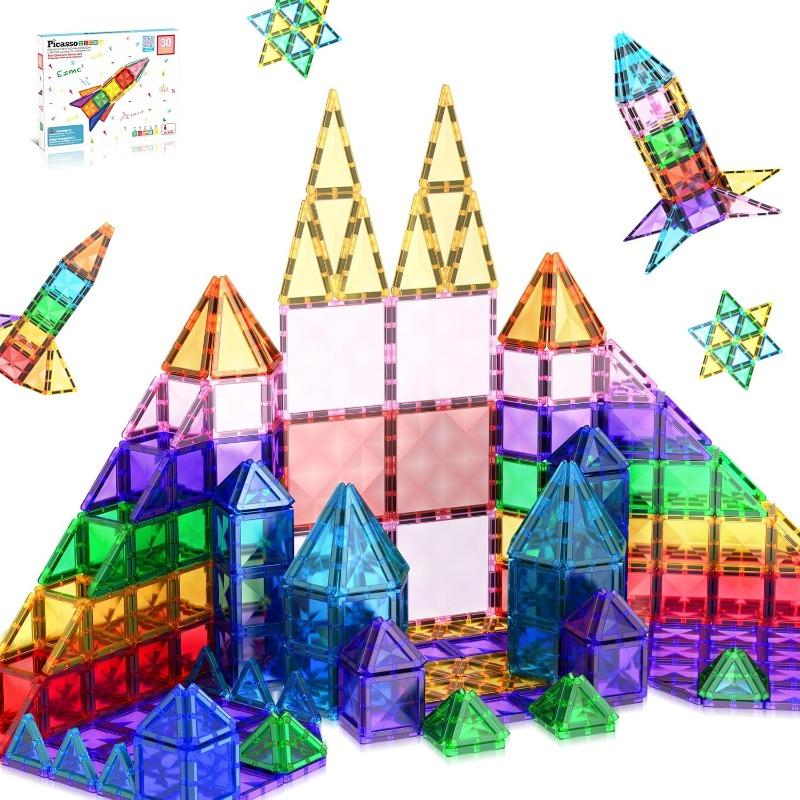 PicassoTiles Magnetic Building Set - 30 Piece
