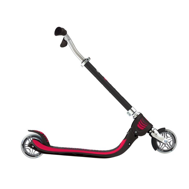 Globber Flow 125 Foldable Kick Scooter Adjustable Lightweight Scooter for Kids Black