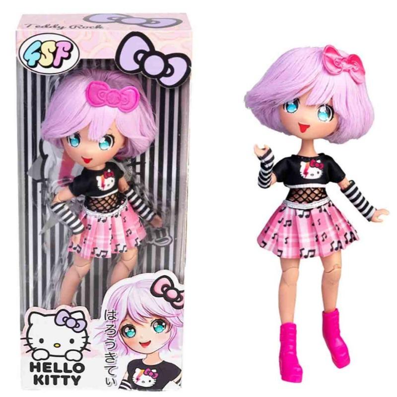 Official Hello Kitty Doll - Manga Edition in Blue and Pink