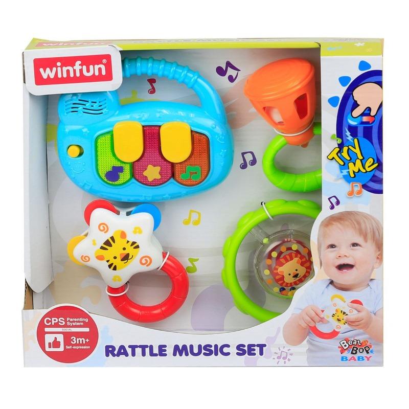 Winfun Musical Rattle and Teether Set - 4 Piece