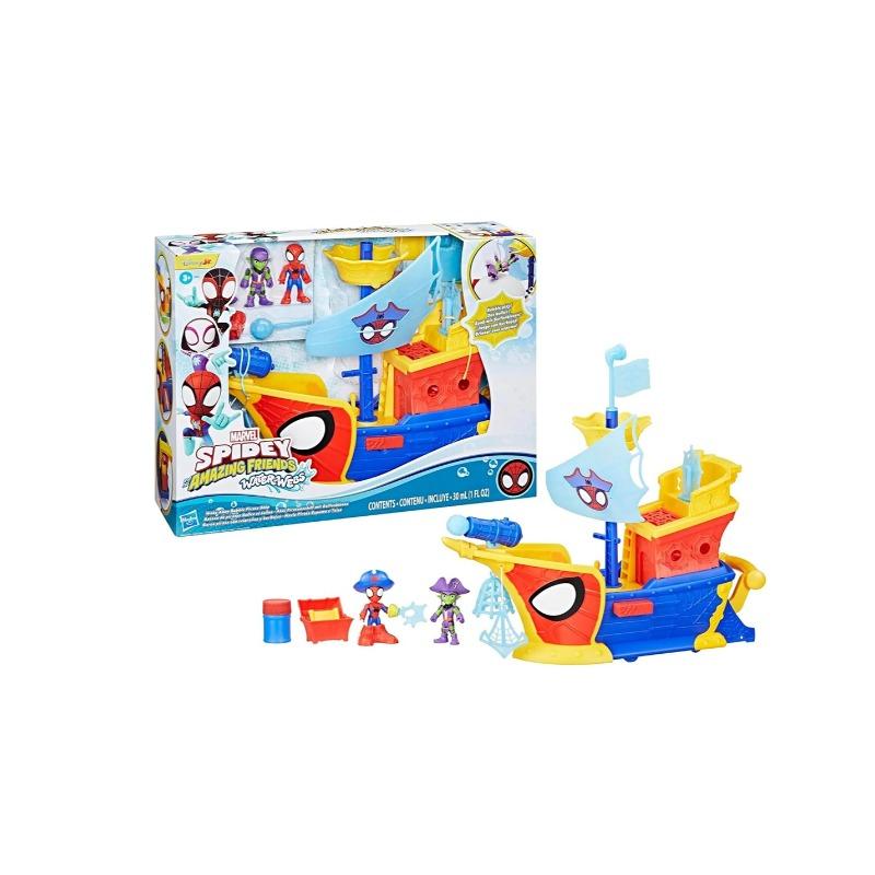Marvel Spidey Water Webs Ahoy Bubble Pirate Ship Toy