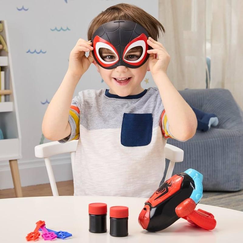 Marvel Spidey Water Webs Miles Spin Morales Electronic Bubble Toys