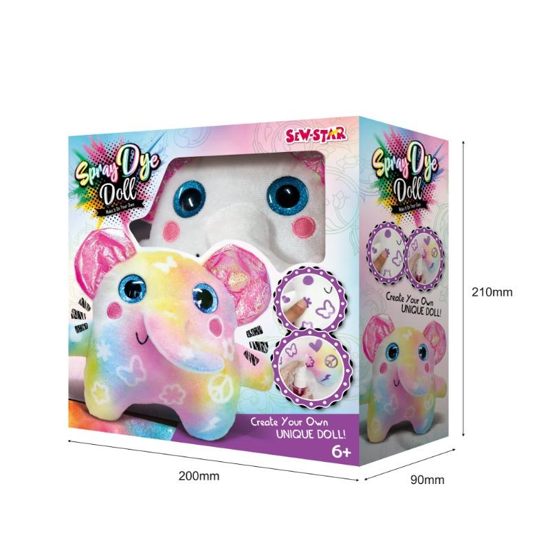 Sew Star Spray Dye Doll Elephant For Kids