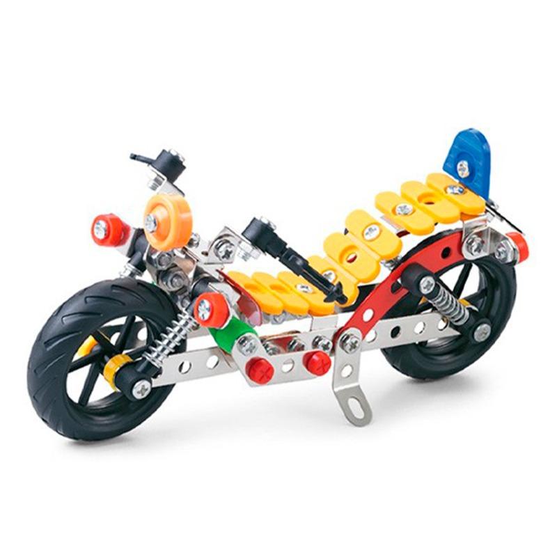 Vibrant Motorcycle Construction Toy Kit - 154 pcs