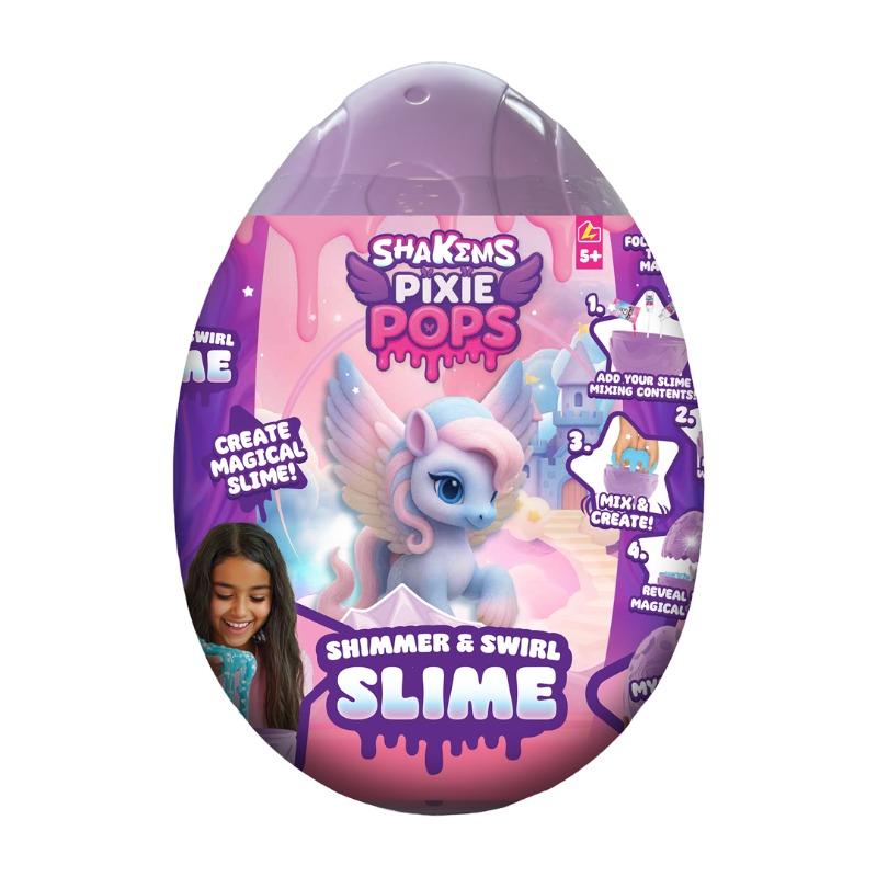 Shakems Pixie Pops Shimmering Swirl Slime Giant Surprise Egg Set