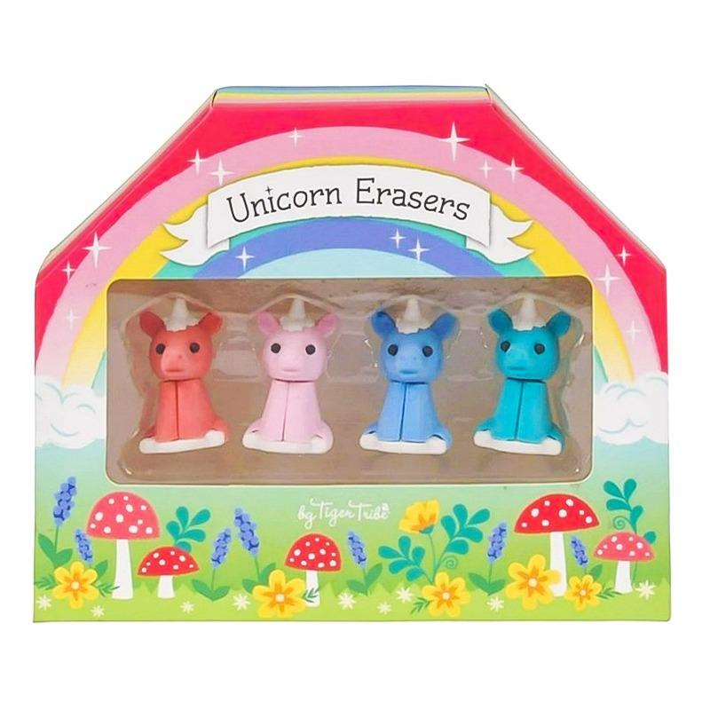 Tiger Tribe - Unicorn Erasers - 4 Pcs