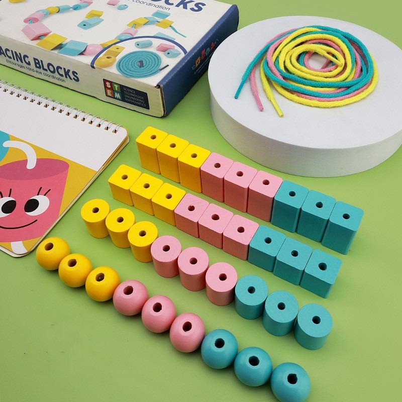 Lacing Blocks Beads And Threading