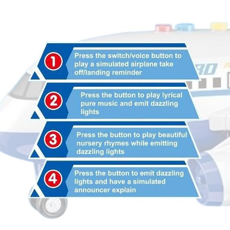 4CH RC Airplane Toy A380 - Blue