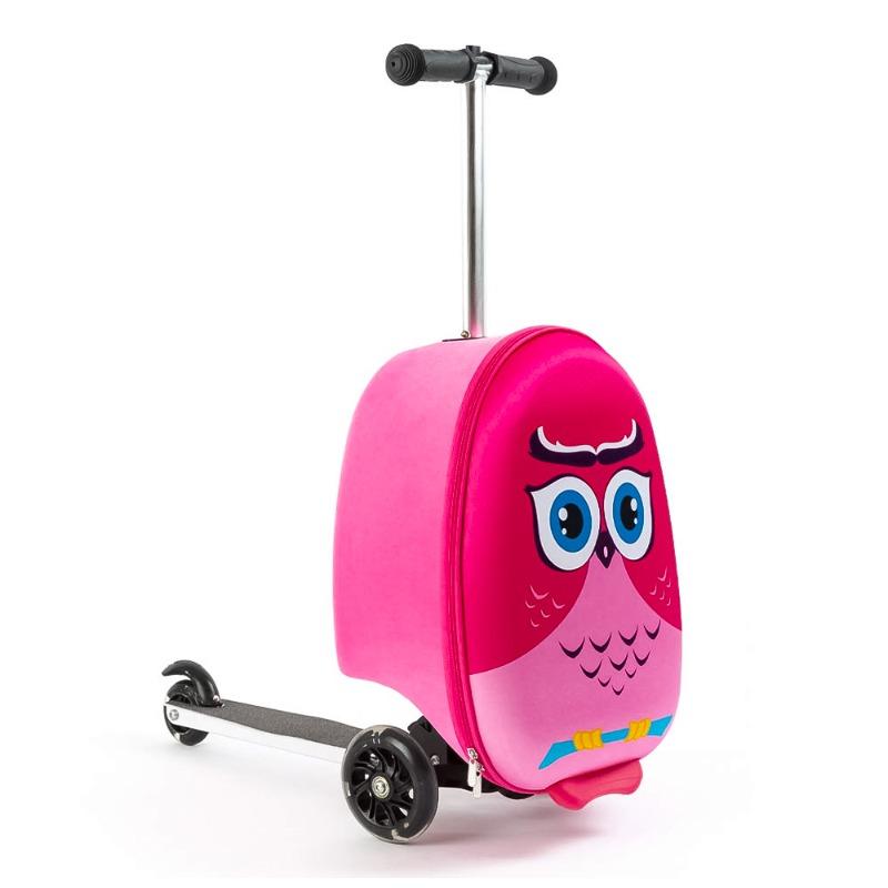 Eva Scooter Suitcase Owl - 19 Inch